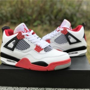 Men’s Air Jordan 4 Retro “Fire Red” White/Varsity